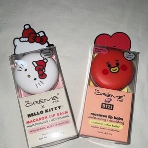 Hello Kitty White & BT21 Macaron Lip Bundle in Marshmallow Fluff/Strawberry Milk
